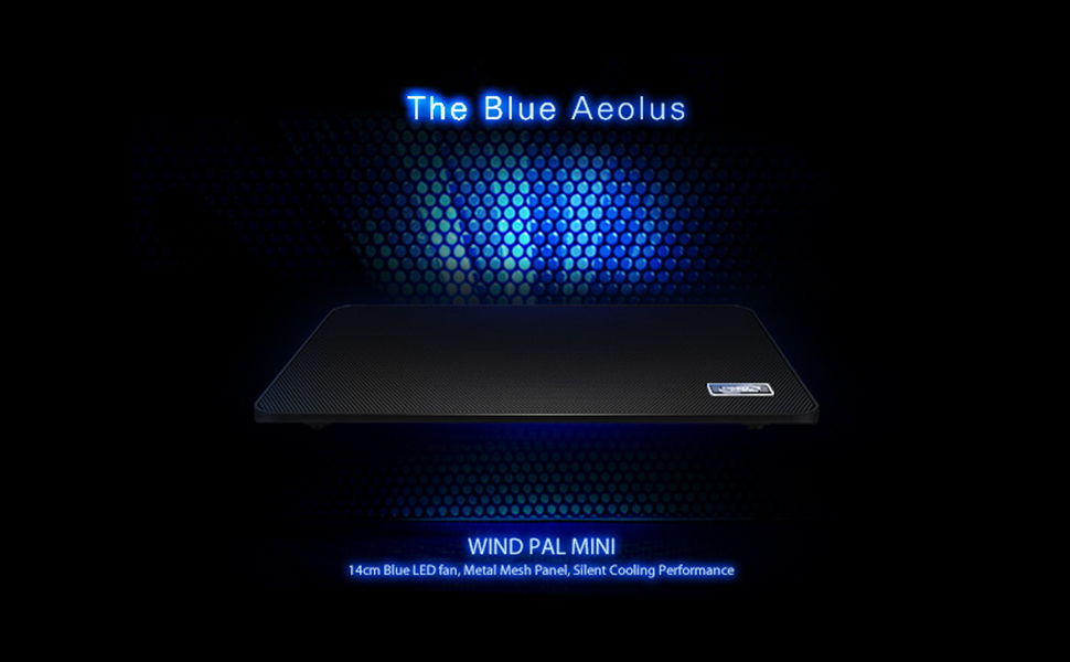 DeepCool Wind PAL 140mm Blue LED Fan Metal Mesh up to 15.6″ Notebooks