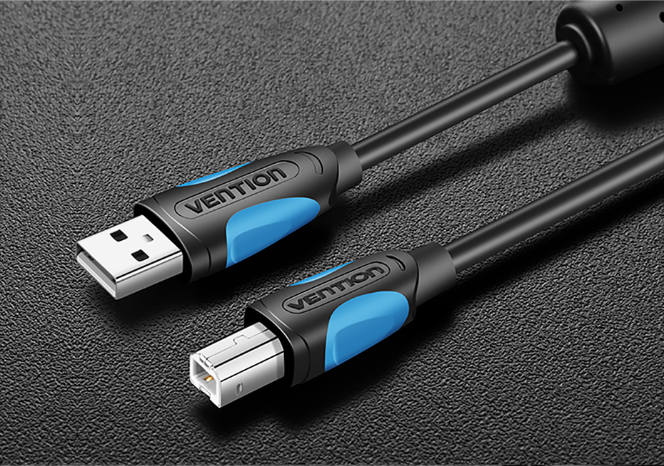 Vention USB2.0 A Male to B Male Print Cable 2M Black Premium Quality