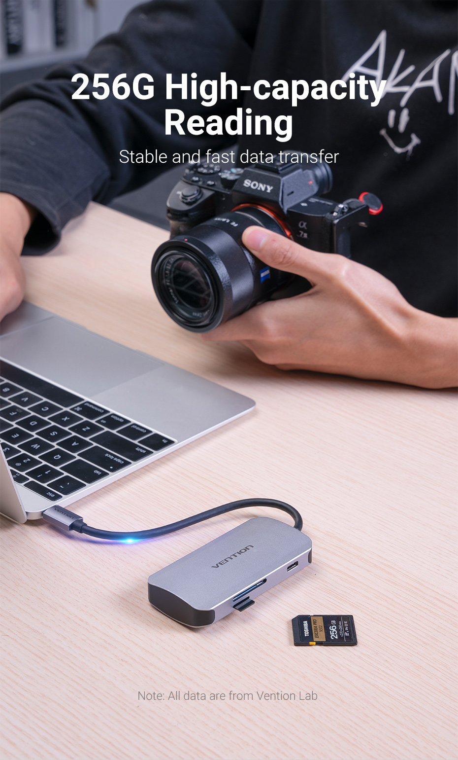 Vention USB-C to USB3.0x3/SD/TF/PD Hub 0.15M Gray Aluminum Alloy Type Premium Quality