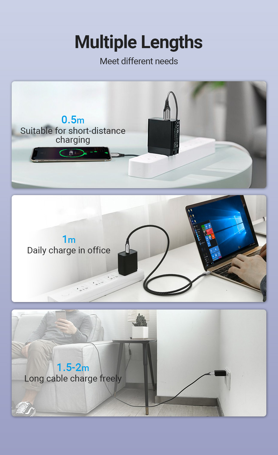 Vention USB 2.0 C Male to C Male Cable 2M Gray Aluminum Alloy Type Premium Quality