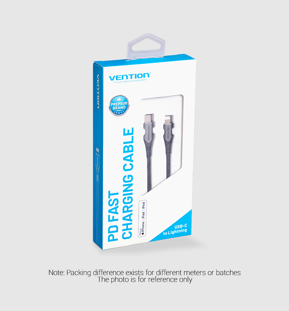 Vention USB 2.0 C to Lightning Cable 1.5M Gray Aluminum Alloy Type Premium Quality