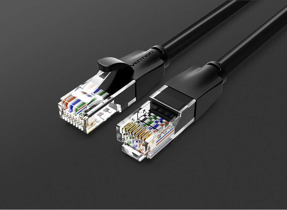 Vention Cat.6 UTP Patch Cable 0.5M Black Premium Quality