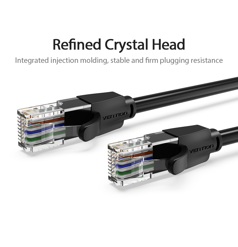 Vention Cat.6 UTP Patch Cable 0.5M Black Premium Quality