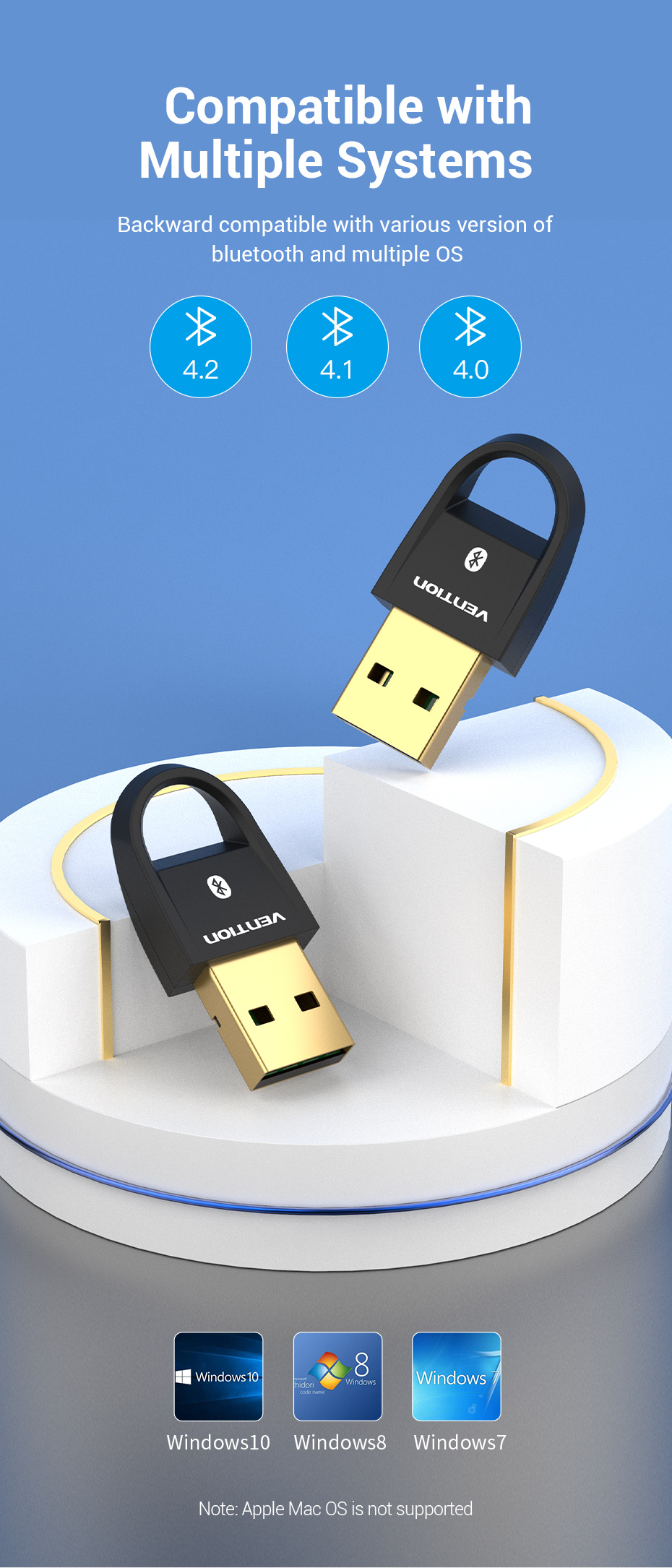 Vention USB Bluetooth5.0 Adapter Black Premium Quality