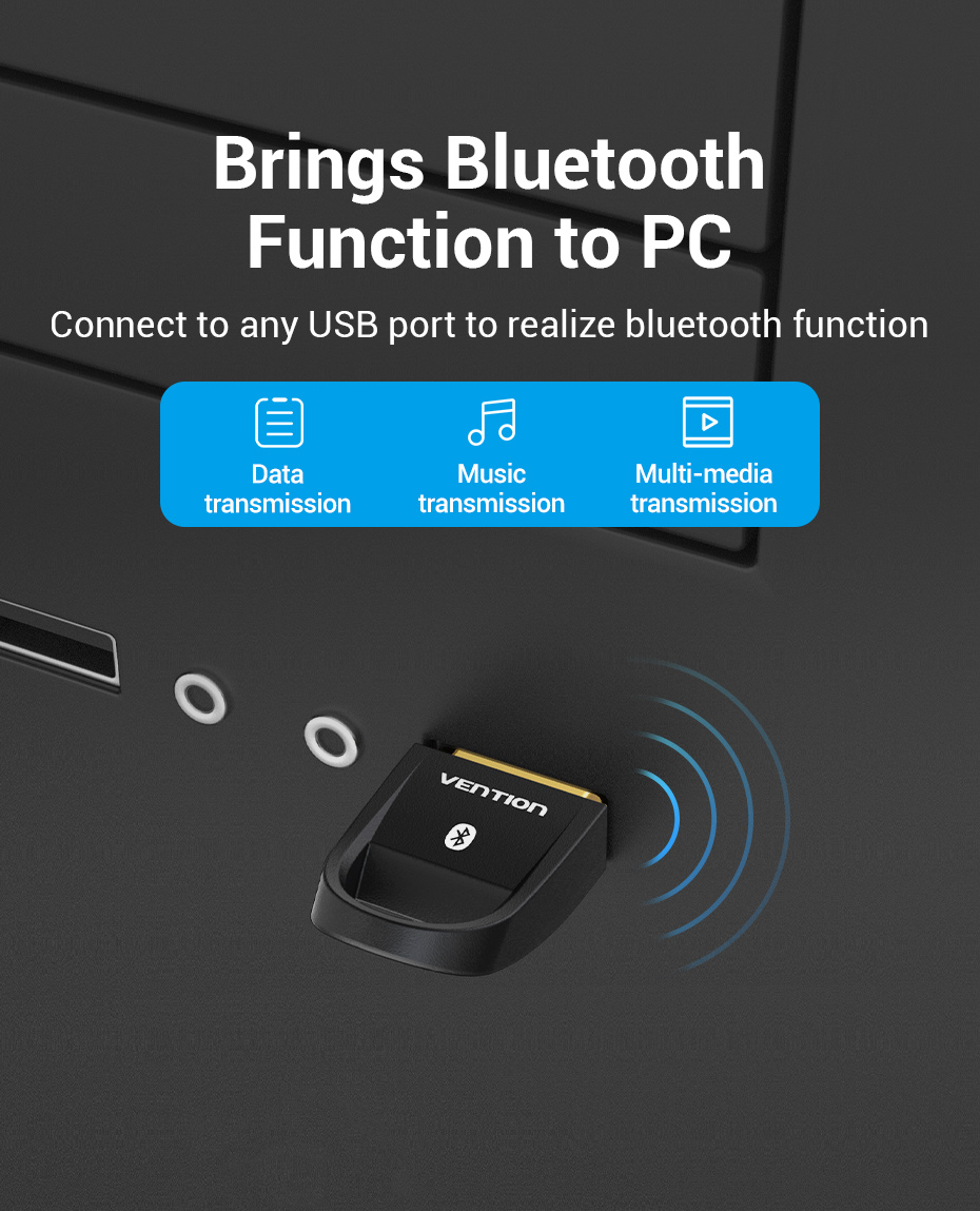 Vention USB Bluetooth5.0 Adapter Black Premium Quality