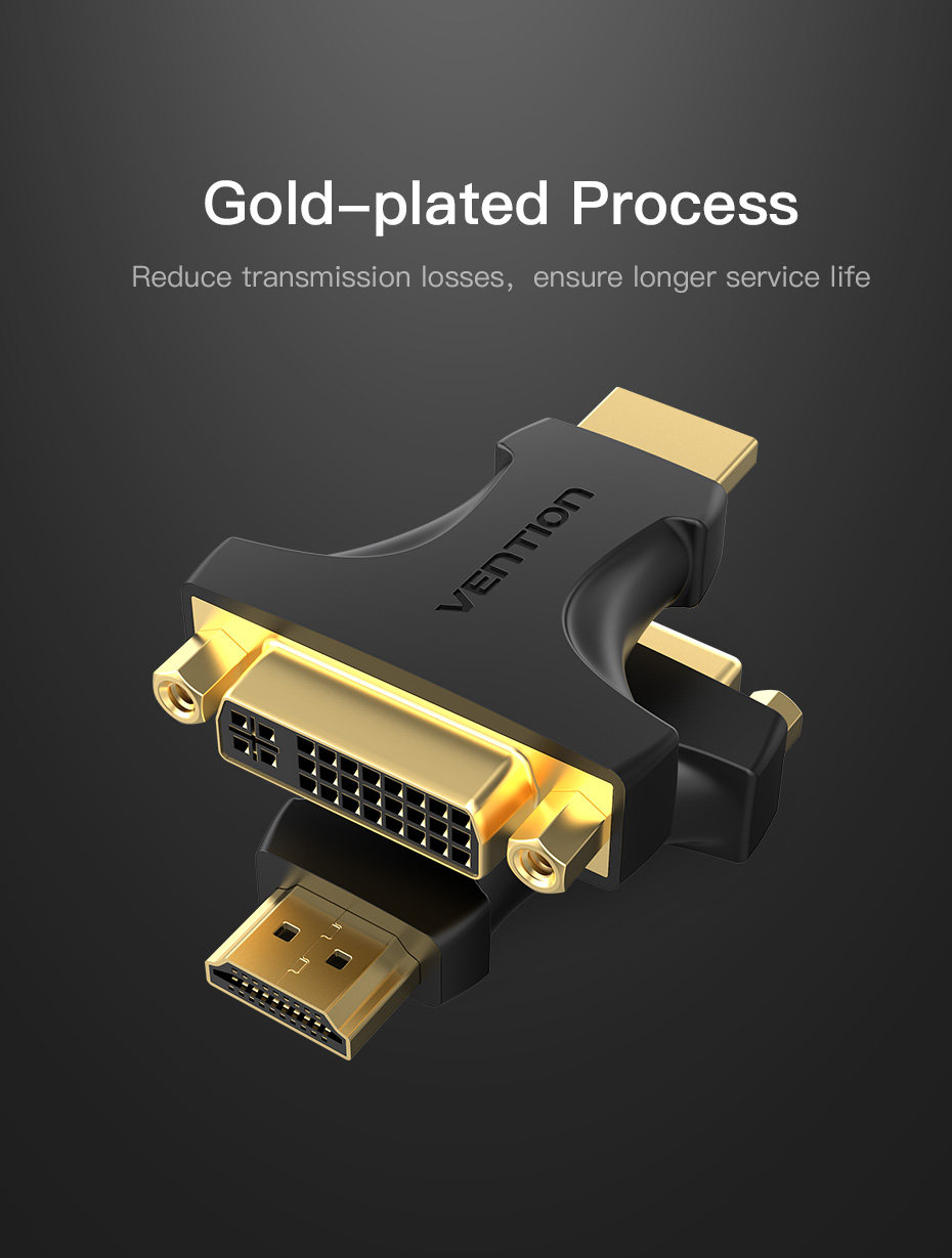 Vention HDMI Male to DVI (24+5) Female Adapter Black Premium Quailty