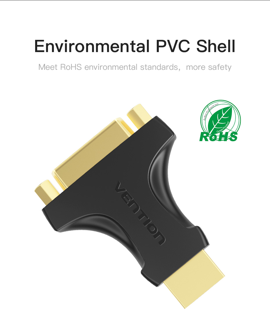 Vention HDMI Male to DVI (24+5) Female Adapter Black Premium Quailty