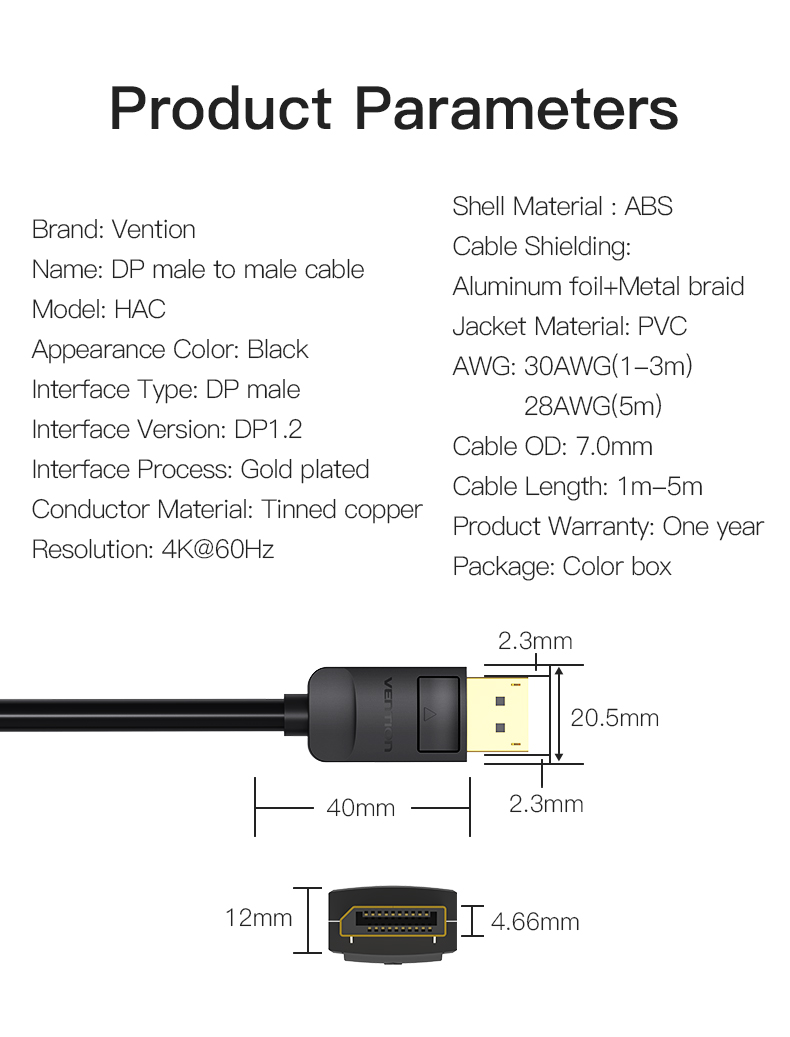 Vention 1 In 2 Out HDMI Splitter Gold Premium Quailty