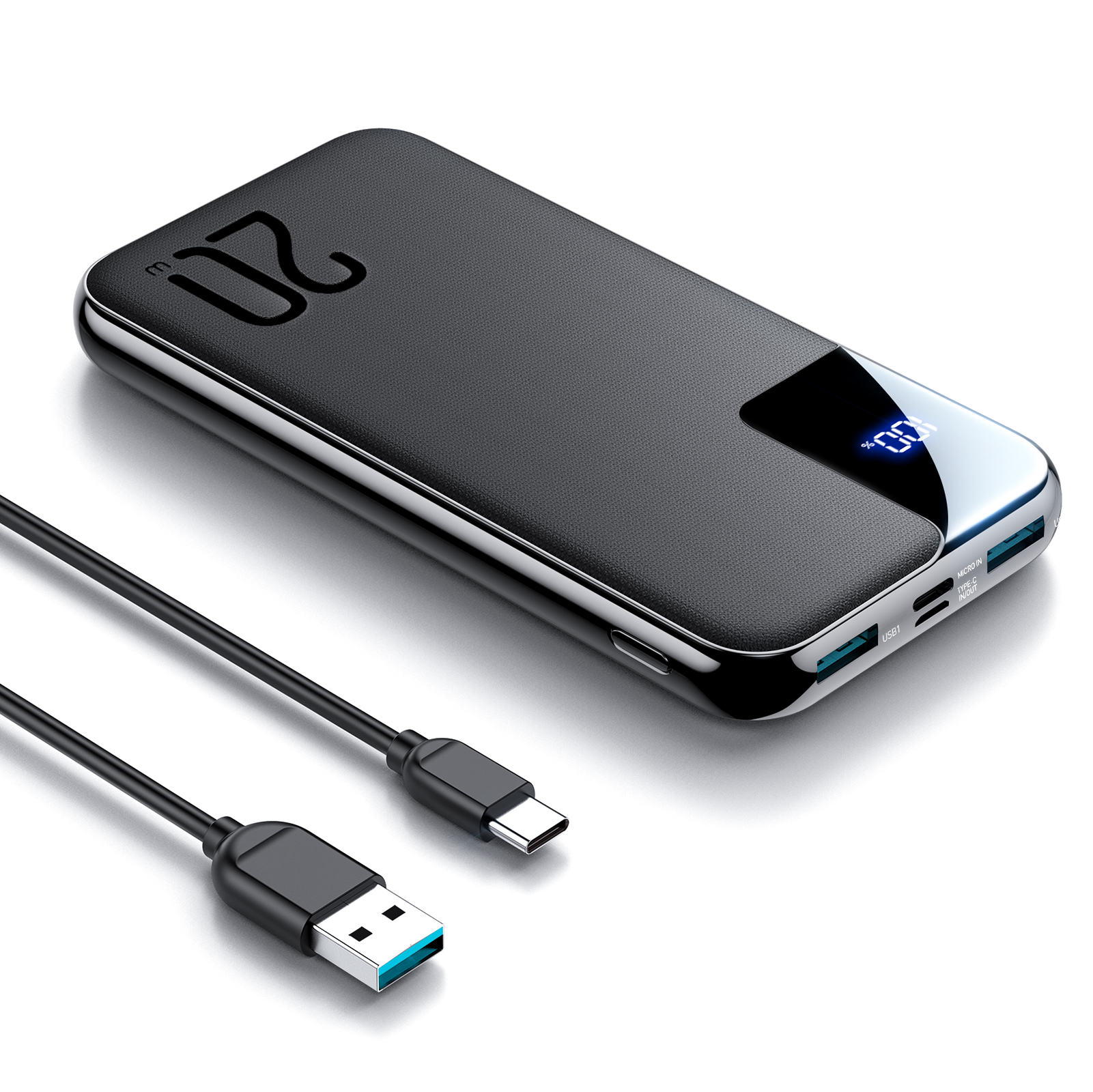 JOYROOM 20W PD Fast Charging 20000mAh Power Bank Digital Display-Black