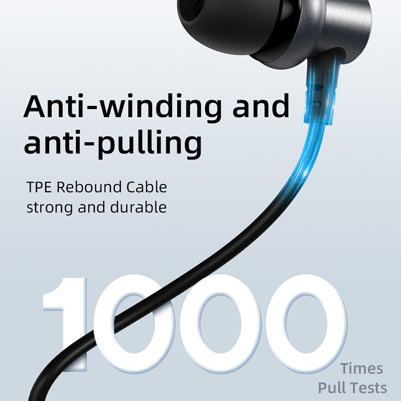 Joyroom Wired Earphones with Microphone – Gray