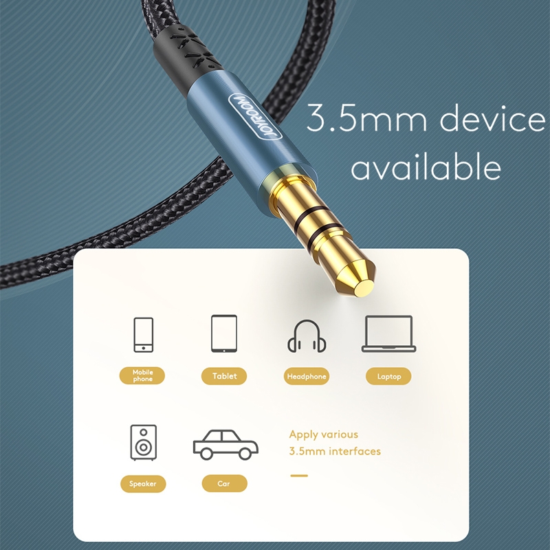 JOYROOM AUX Car Stereo Audio Cable 1.5M – Dark Blue