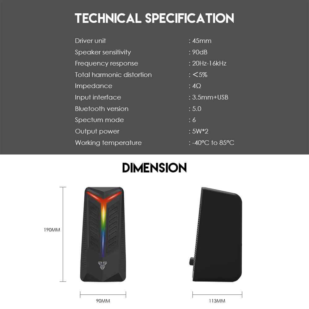 Fantech GS301 TRIFECTA RGB Gaming Speaker