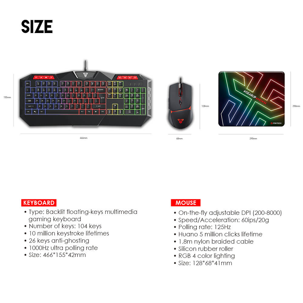 Fantech P31 Gaming Backlight Wired Set