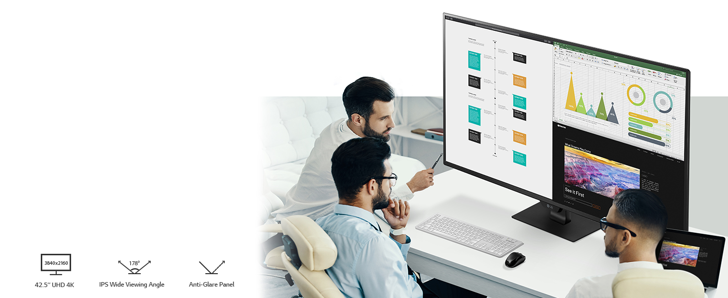 LG 43UN700-B 43 Inch Class UHD IPS Display with USB Type-C