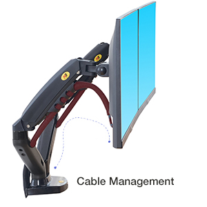 NB North Bayou Dual Monitor Desk Mount Stand Full Motion Swivel Computer Monitor Arm for Two Screens