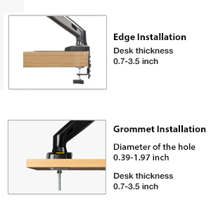 NB North Bayou Dual Monitor Desk Mount Stand Full Motion Swivel Computer Monitor Arm for Two Screens