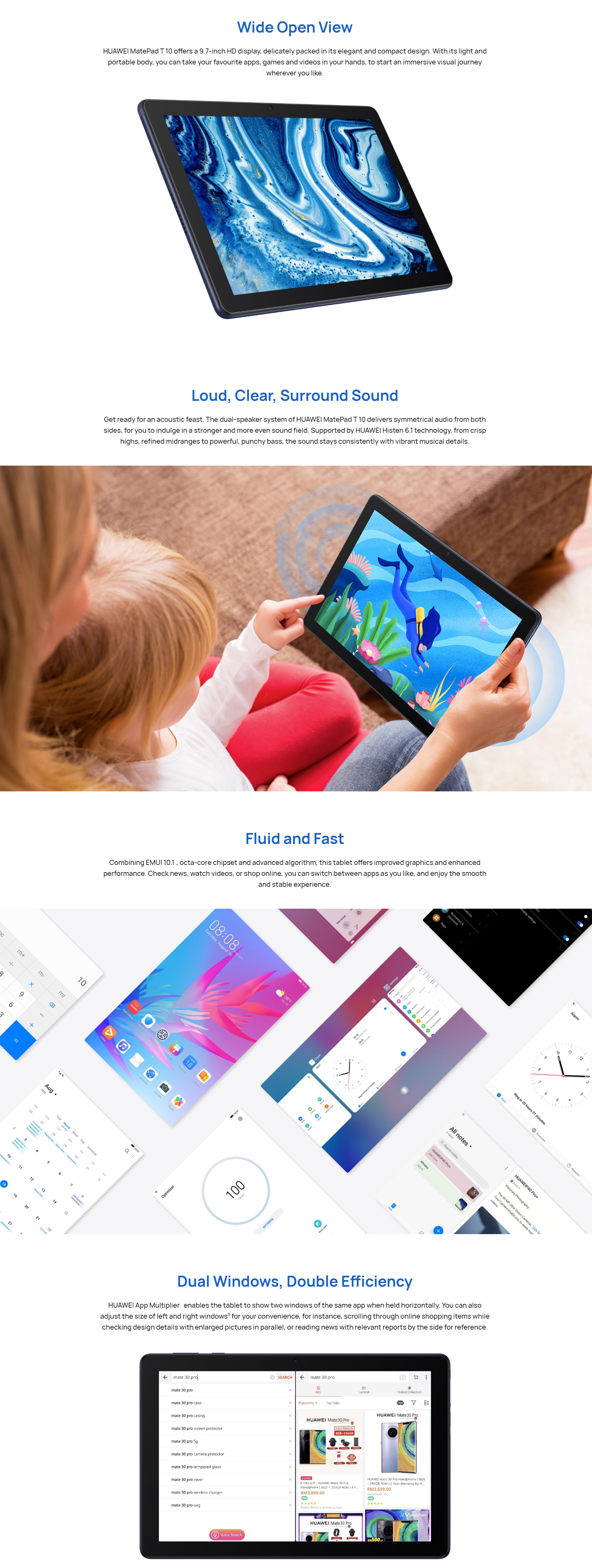 Huawei MediaPad T10 9.7\" Andriod Tablet WIFI - Blue