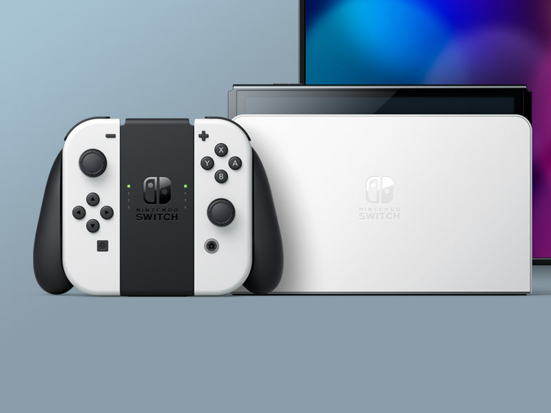 Nintendo Switch OLED  Blue and Red Joy-Con