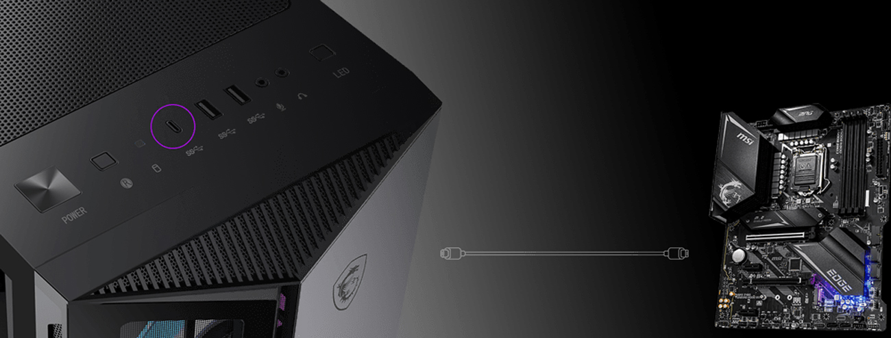 MSI GUNGNIR 110R Tempered Glass Mid-Tower Gaming Case
