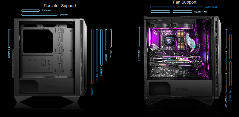 MSI GUNGNIR 110R Tempered Glass Mid-Tower Gaming Case