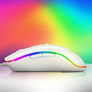 Redragon M711 COBRA RGB Gaming Mouse - White