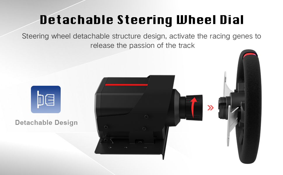PXN Steering Wheel ( V10 / A7 / A3 ) Race Steering Wheel with 3-Pedals and Shifter Bundle