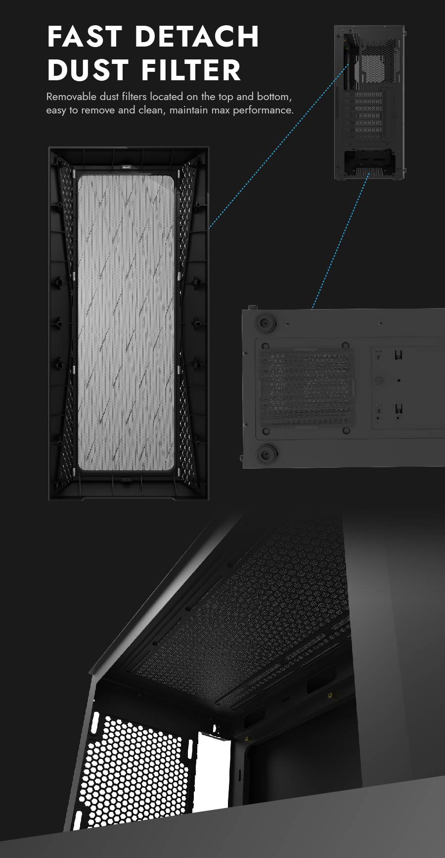 DARKFLASH DK352 Black ATX PC GAMING Case
