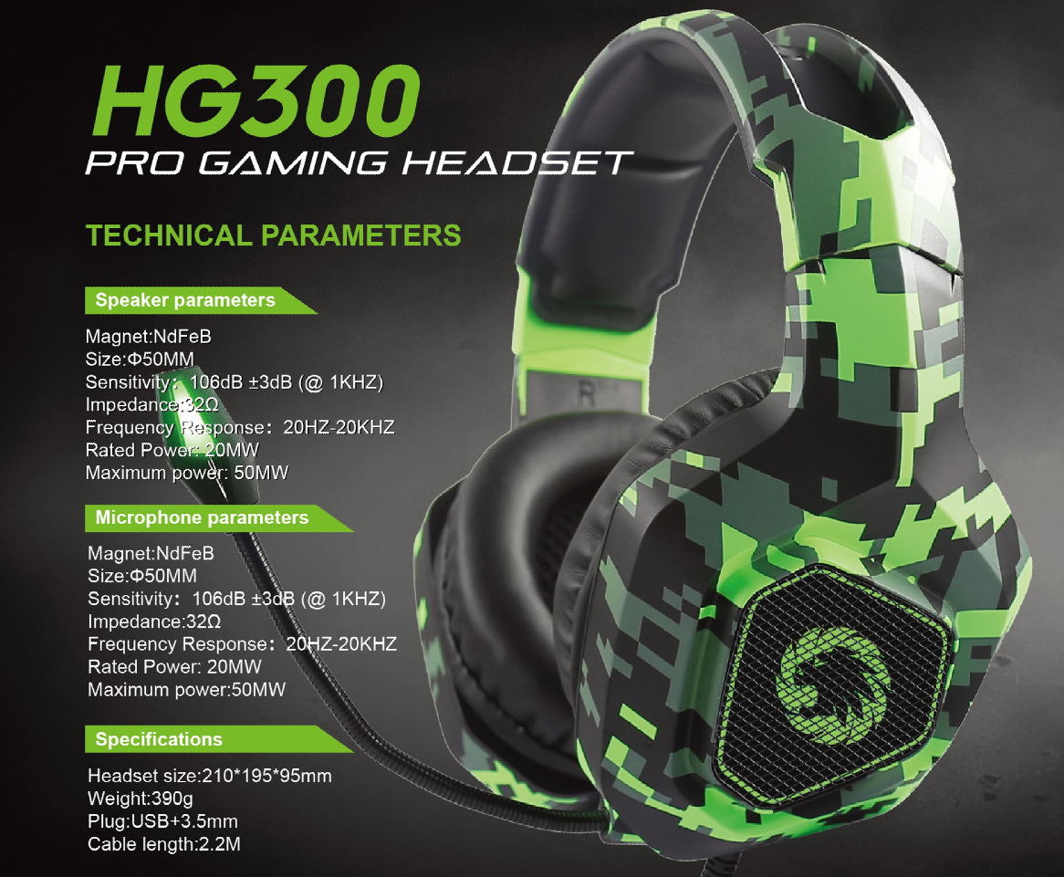 GAMEMAX HG300 GAMING HEADSET