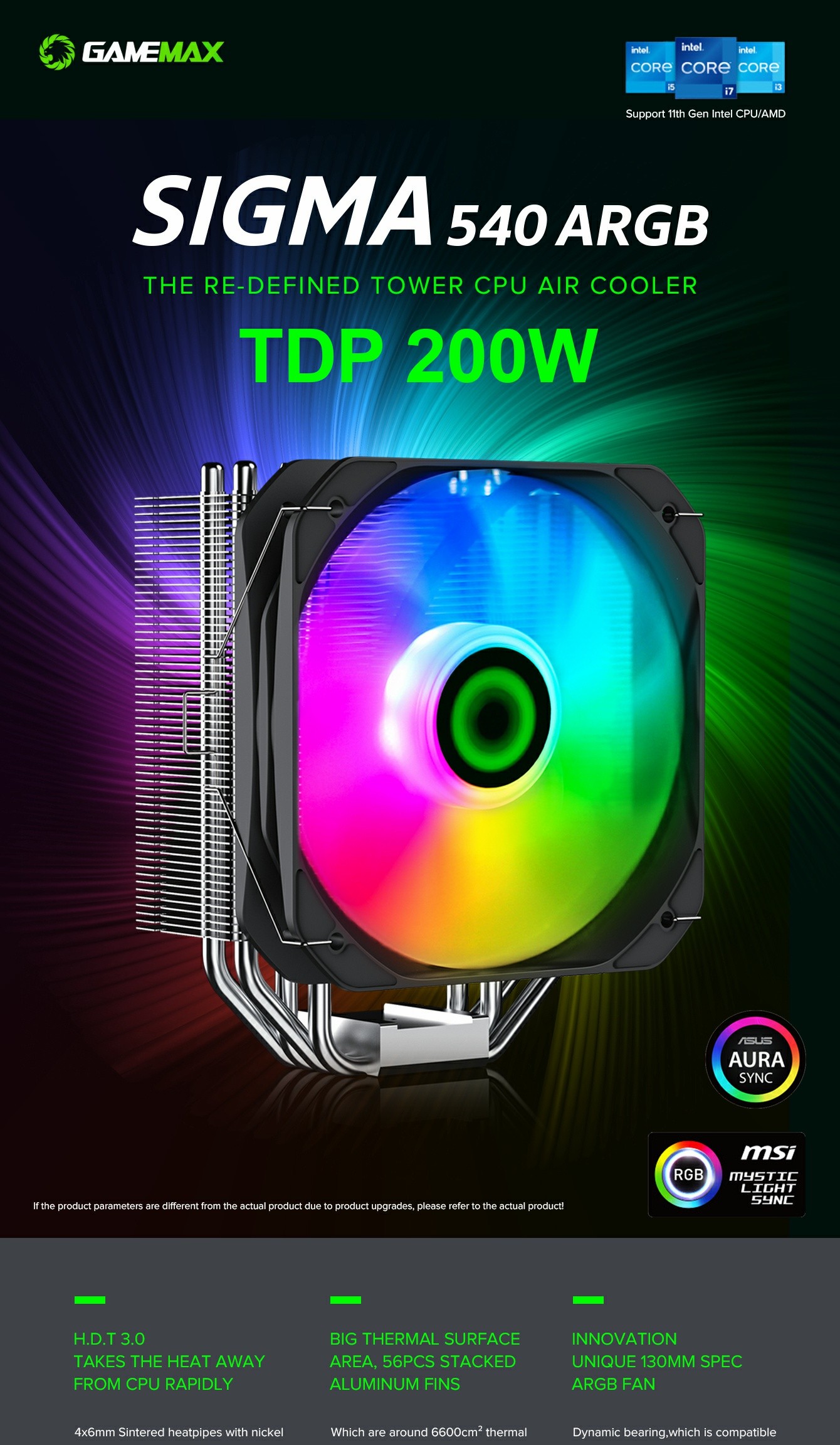 GAMEMAX Sigma 540 ARGB Air Cooler