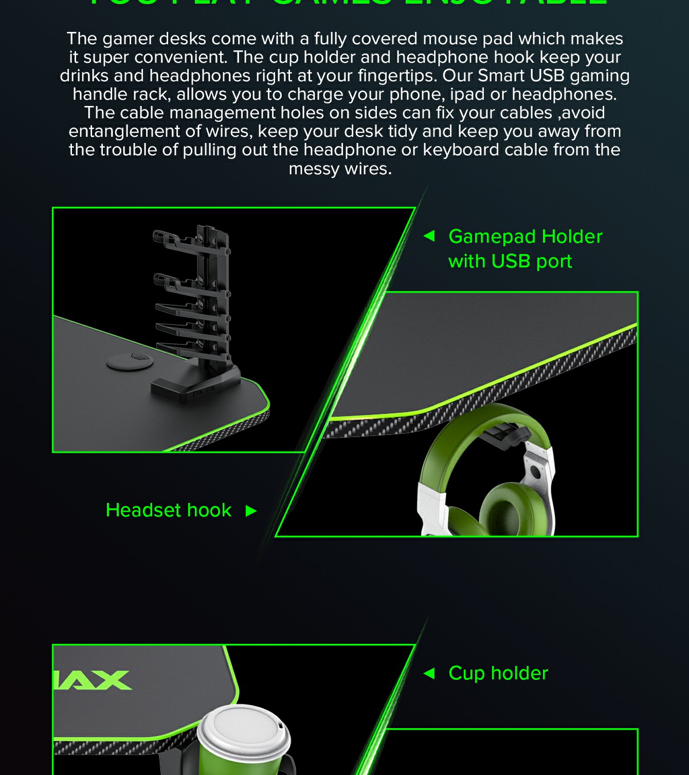 GAMEMAX D140 Carbon GAMING TABLE