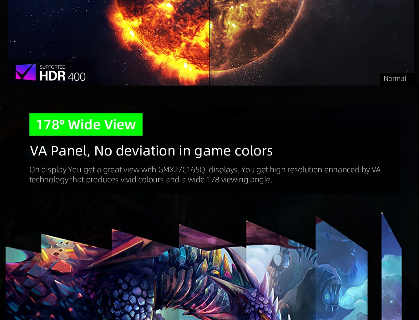 GAMEMAX GMX27C165Q 27\" 165HZ GAMING MONITOR