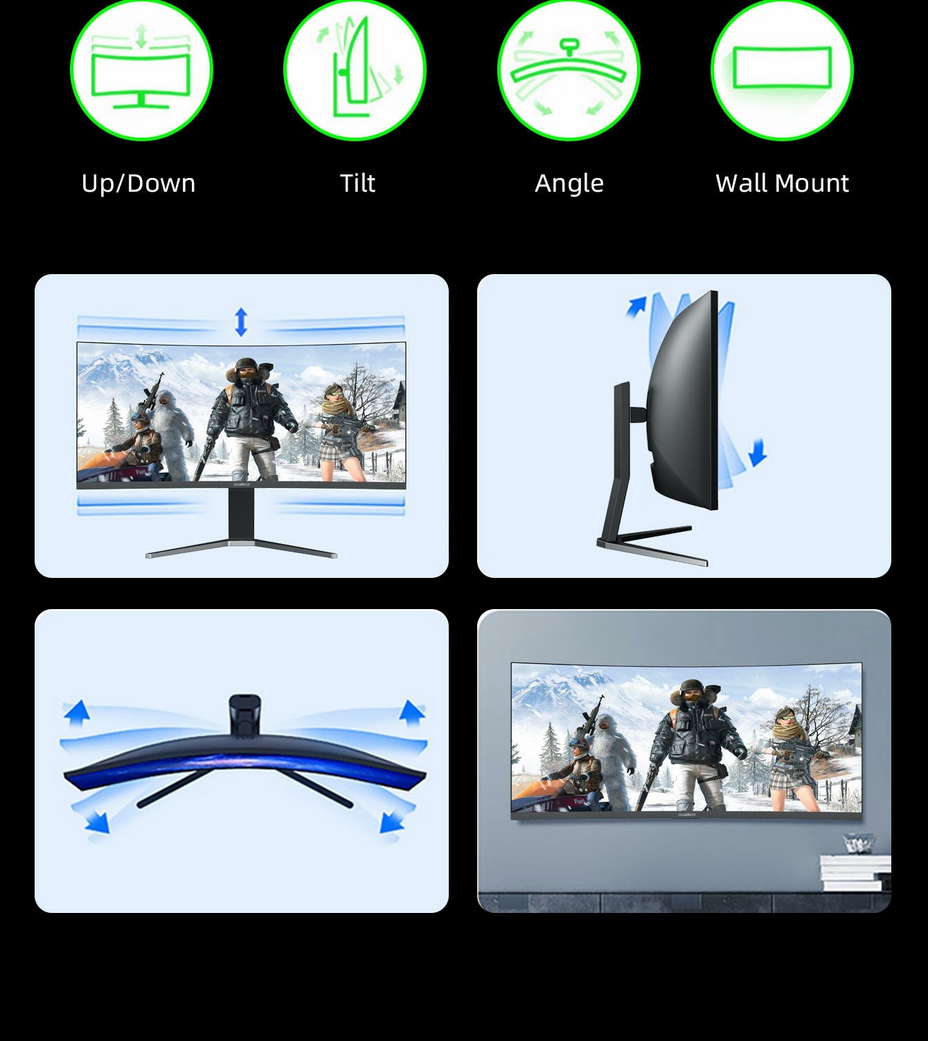 GAMEMAX GMX34CKXQ 34\" 144HZ GAMING MONITOR