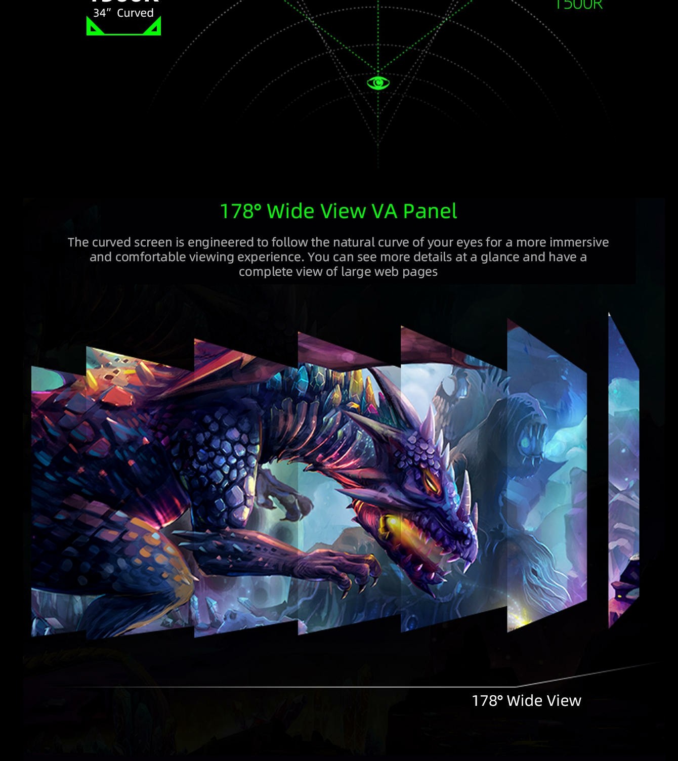 GAMEMAX GMX34CKXQ 34\" 144HZ GAMING MONITOR