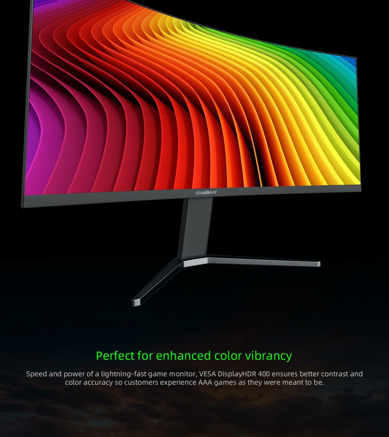GAMEMAX GMX34CKXQ 34\" 144HZ GAMING MONITOR