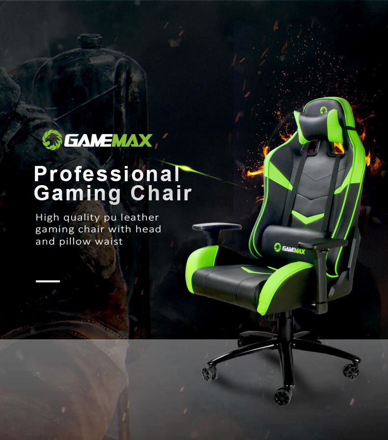 GAMEMAX GCR08 GREEN GAMING CHAIR