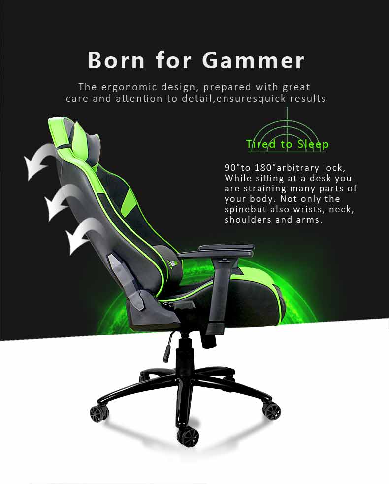 GAMEMAX GCR08 GREEN GAMING CHAIR