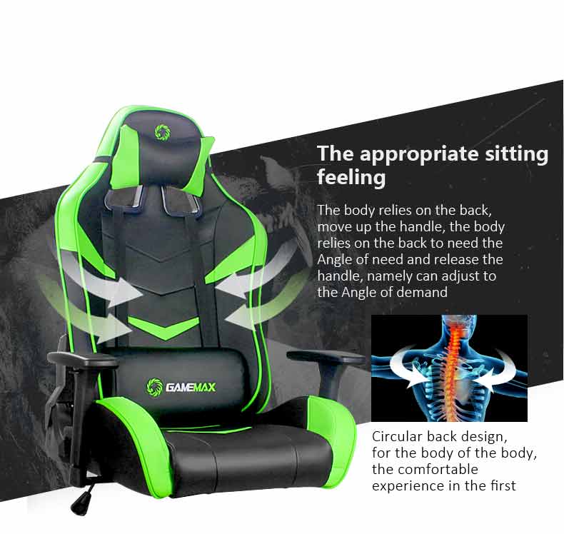GAMEMAX GCR08 GREEN GAMING CHAIR