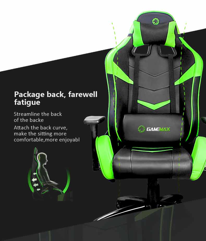 GAMEMAX GCR08 GREEN GAMING CHAIR