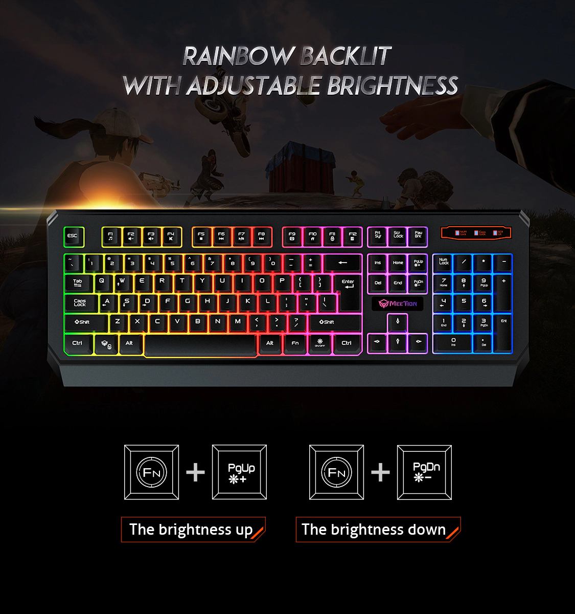 Meetion K9320 Waterproof Backlit Gaming Keyboard