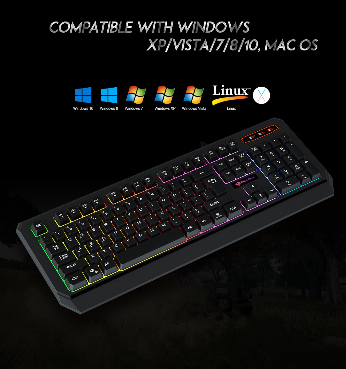 Meetion K9320 Waterproof Backlit Gaming Keyboard