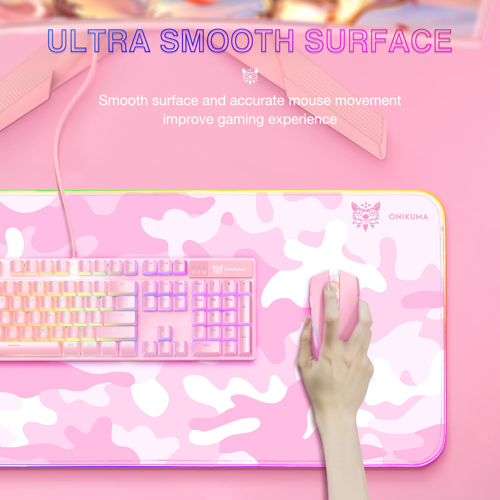 Onikuma g5 RGB Glowing Mouse Pad