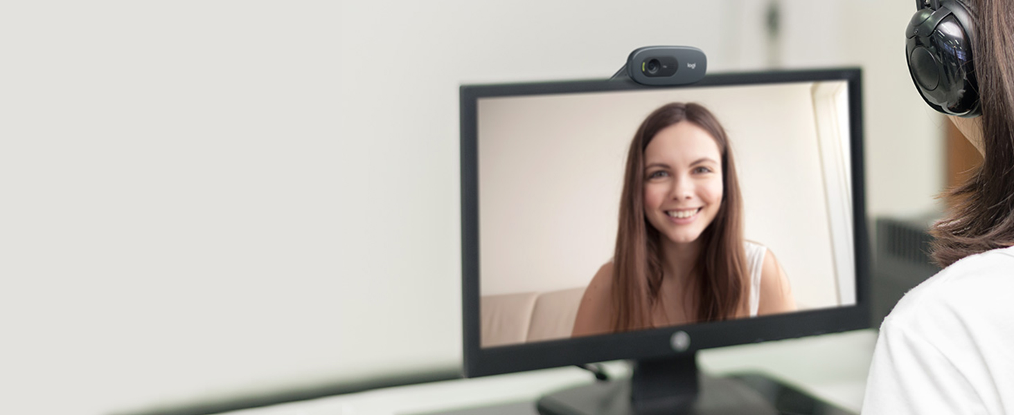 Logitech C270 HD Webcam, HD 720p