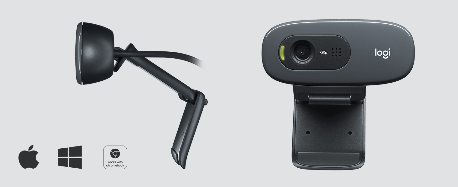 Logitech C270 HD Webcam, HD 720p