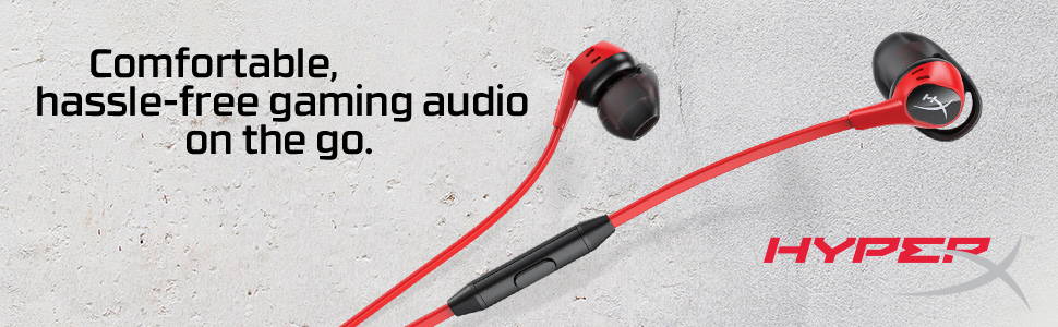 HyperX Cloud Earbuds - Gaming Headphones with Mic for Nintendo Switch and Mobile Gaming
