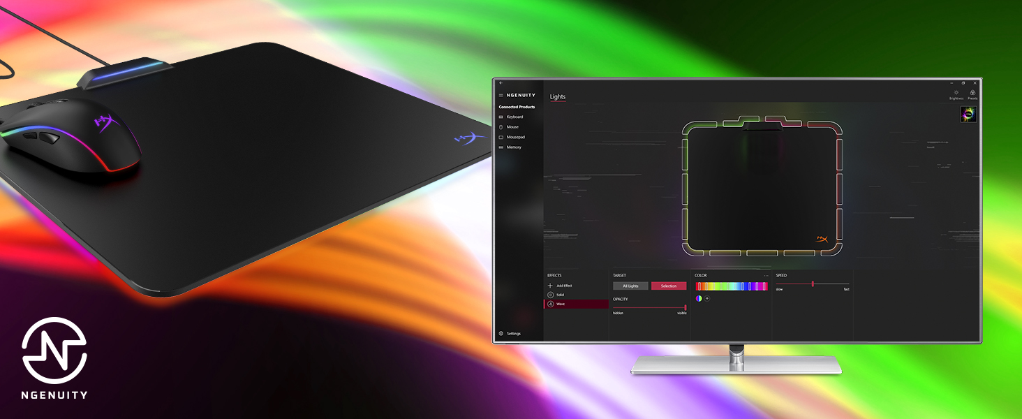 HyperX Fury Ultra – RGB Gaming Mouse Pad  Medium RGB