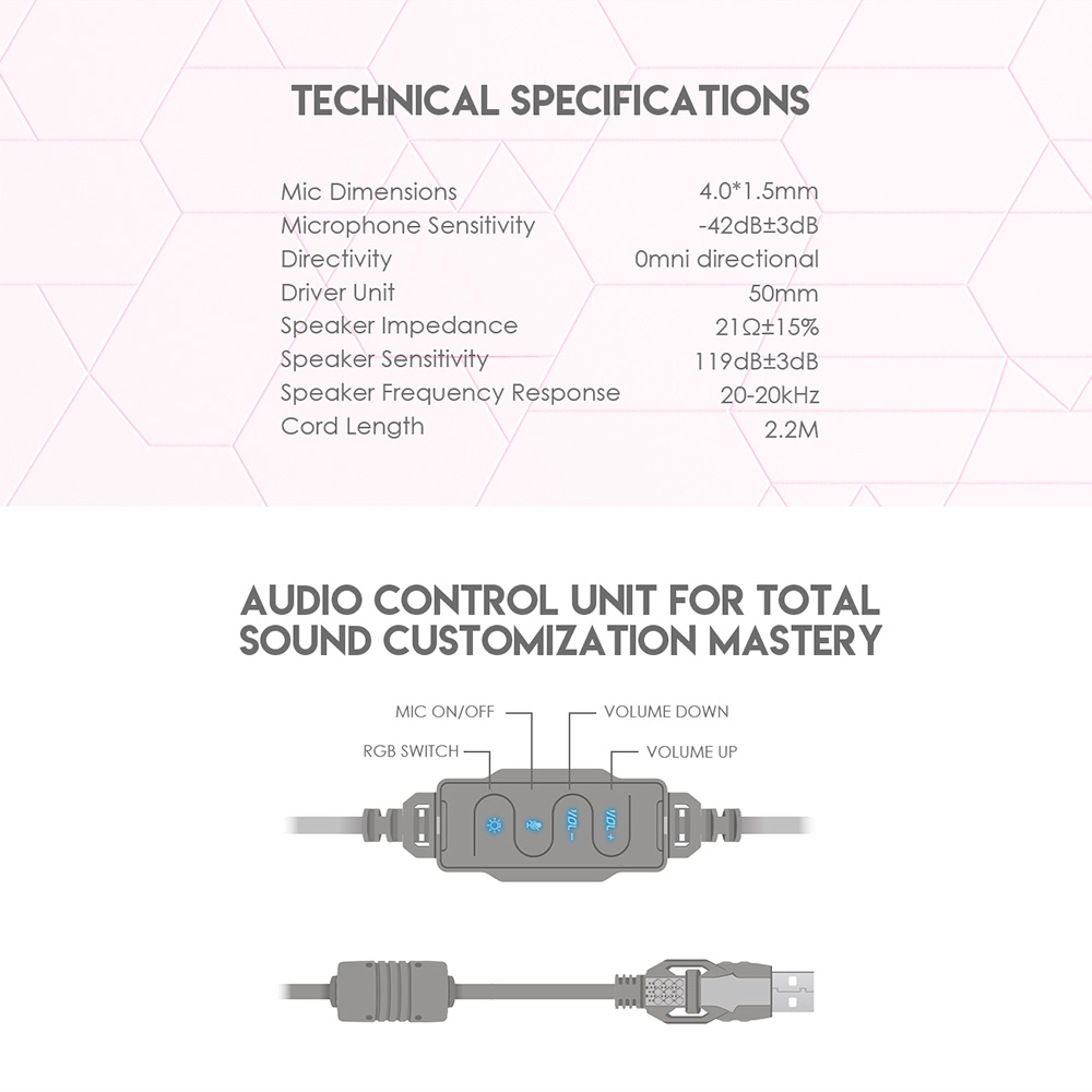 FANTECH HG11 SAKURA CAPTAIN 7.1  HEADSET PINK
