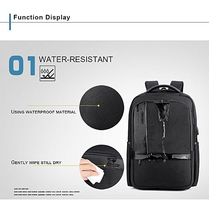 Arctic Hunter Backpack Waterproof with USB Charging-17\"