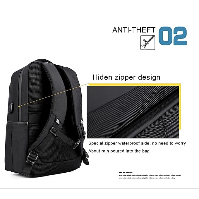 Arctic Hunter Backpack Waterproof with USB Charging-17\"