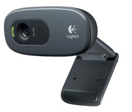 Logitech C270 HD Webcam Built-in Mic, 720p/30fps