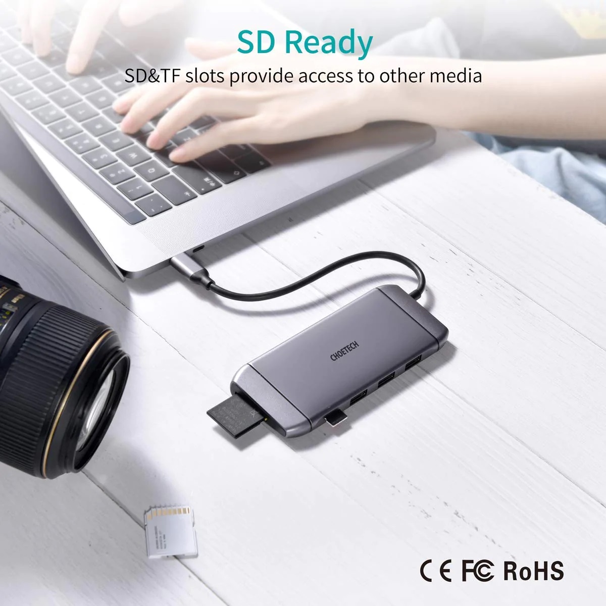CHOETECH HUB USB Type-C To Multi-Ports Convertor 9-in-1 | HUB-M15